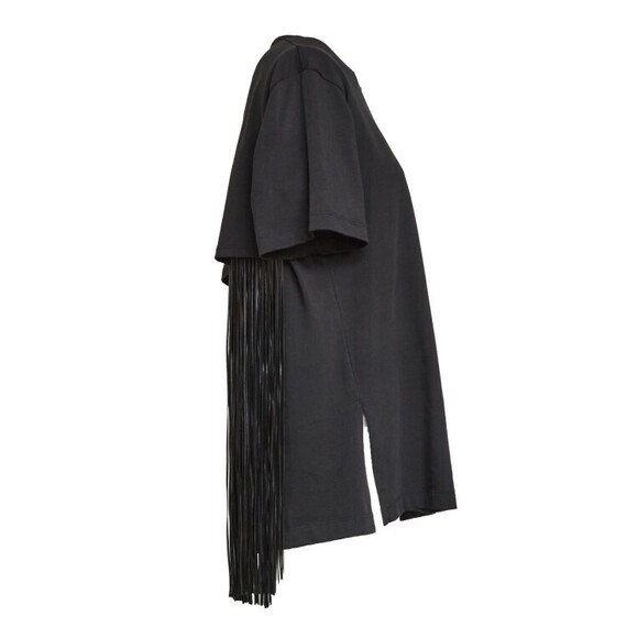 Sportmax Fringe-Back Top In Coated Jersey Design - NWT - Picture 4 of 5